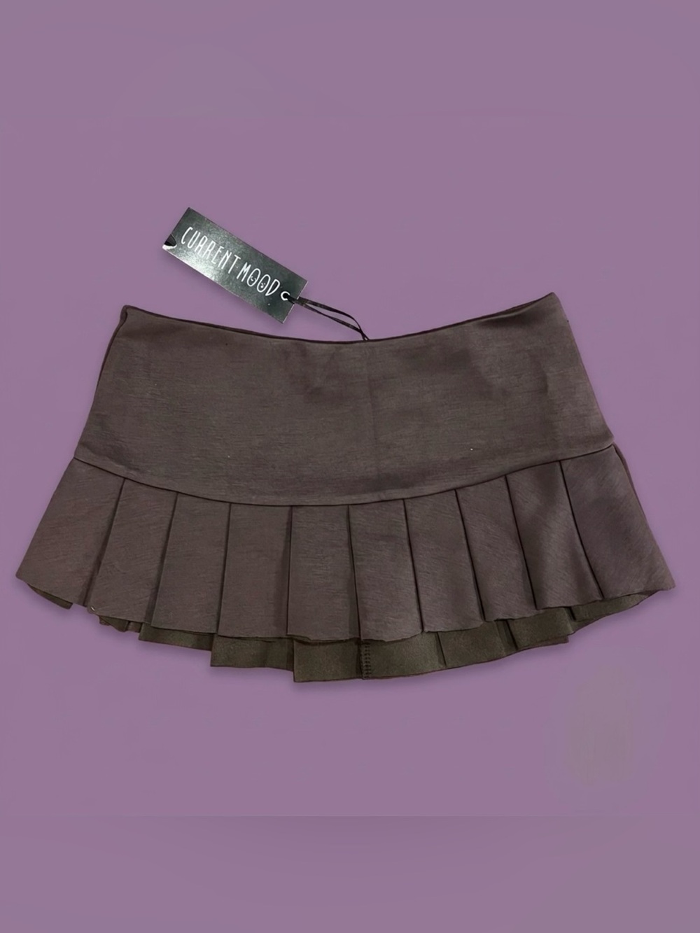 Current Mood x Dolls Kill - No Apologies Pleated Skort - Brown